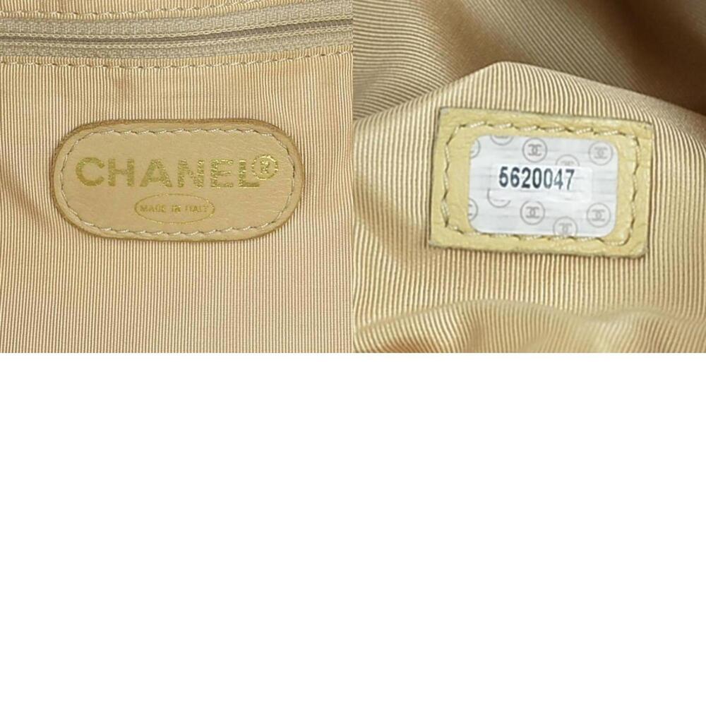 CHANEL Brown Leather Logo Tote Bag - Picture 5 of 5